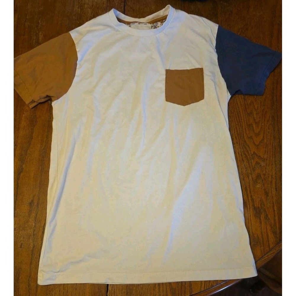 Denim & Flower Slim Fit T-Shirt Pocket Tee Casual Top Medium
